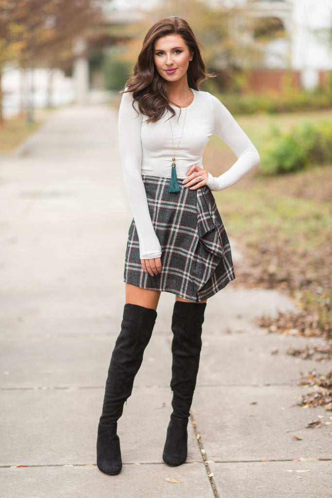 Preppy Party Skirt, Heater Gray – The Mint Julep Boutique