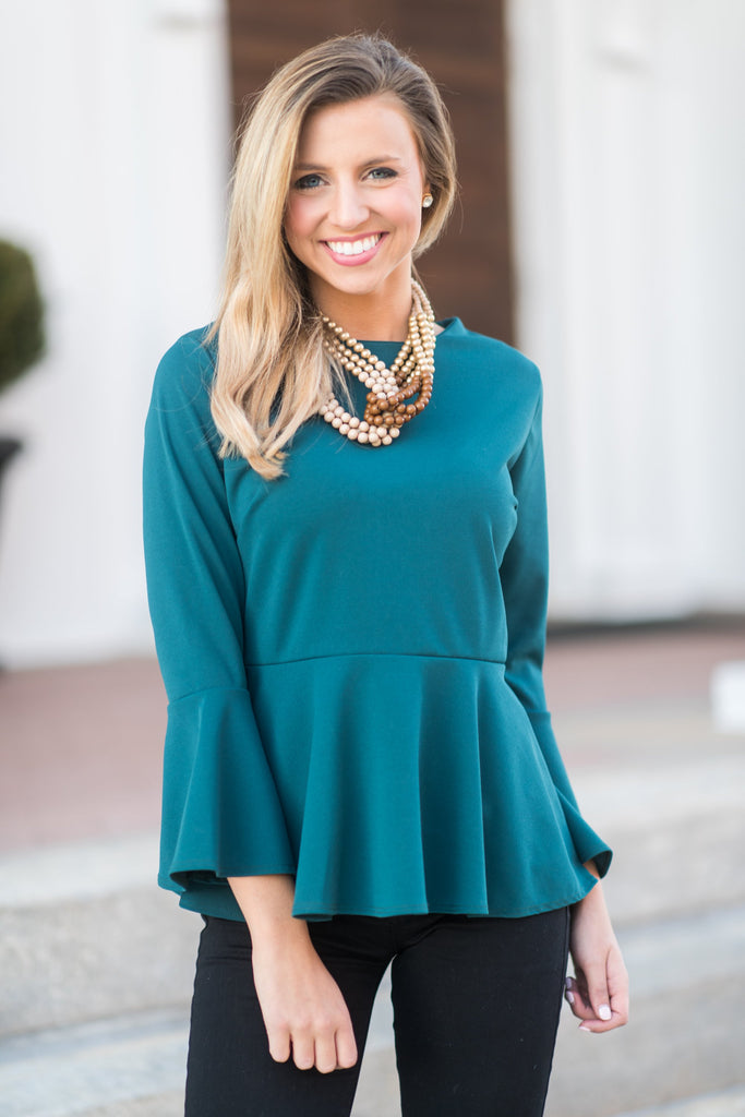 Keep It Cute Top, Emerald – The Mint Julep Boutique