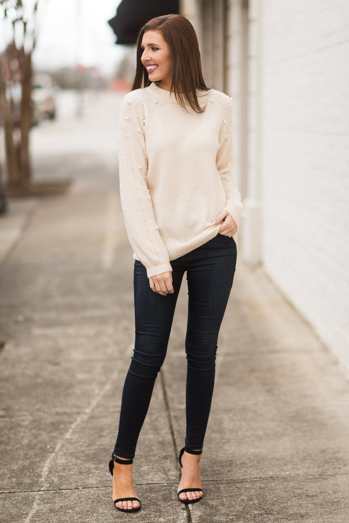 What A Classy Case Sweater, Cream – The Mint Julep Boutique
