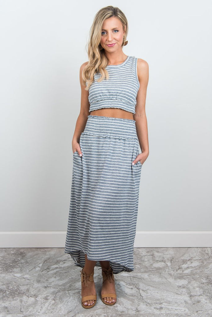 Ready For The Party Co-ord Set, Navy – The Mint Julep Boutique