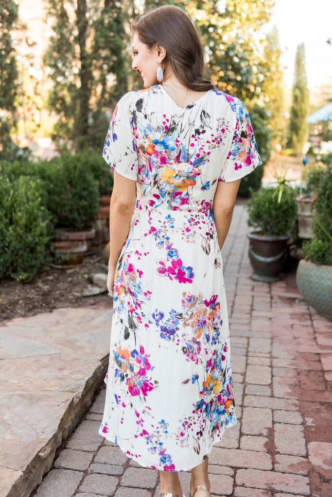 Record Beauty Midi Dress, Fuchsia – The Mint Julep Boutique