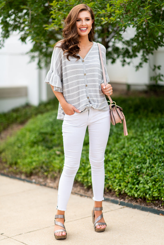 Let's Get Out Top, Gray – The Mint Julep Boutique
