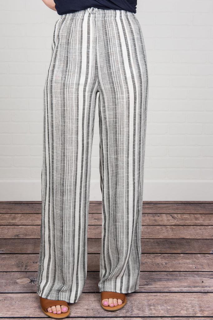 Cabana Craze Pants, White-Black – The Mint Julep Boutique