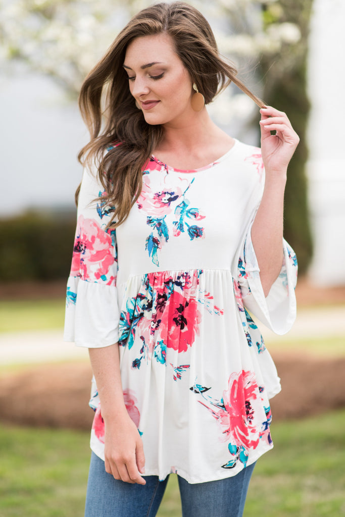 In the Name Of Love Top, Ivory – The Mint Julep Boutique