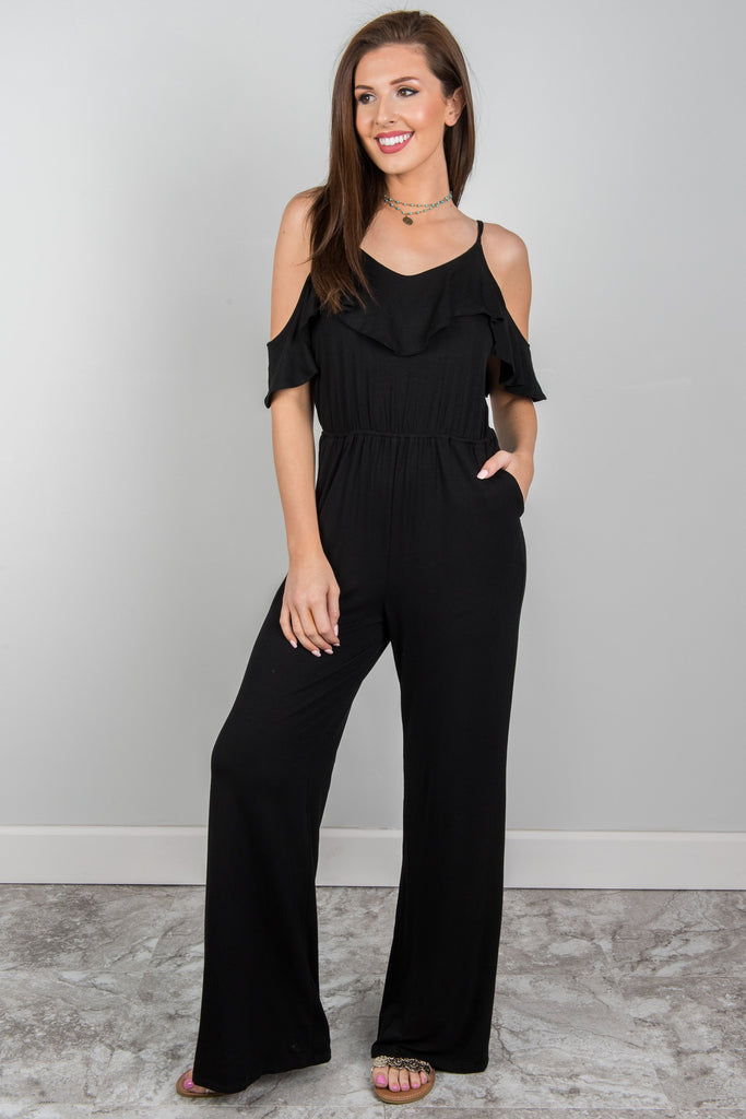 Just The Beginning Jumpsuit, Black – The Mint Julep Boutique