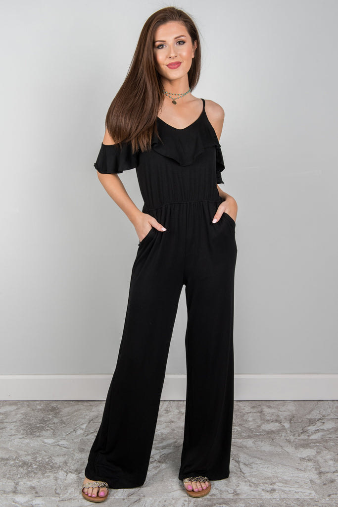 Just The Beginning Jumpsuit, Black – The Mint Julep Boutique