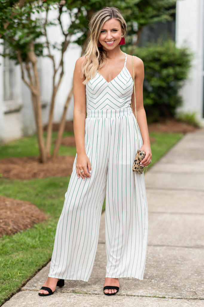 Jump In Jumpsuit, Off White – The Mint Julep Boutique