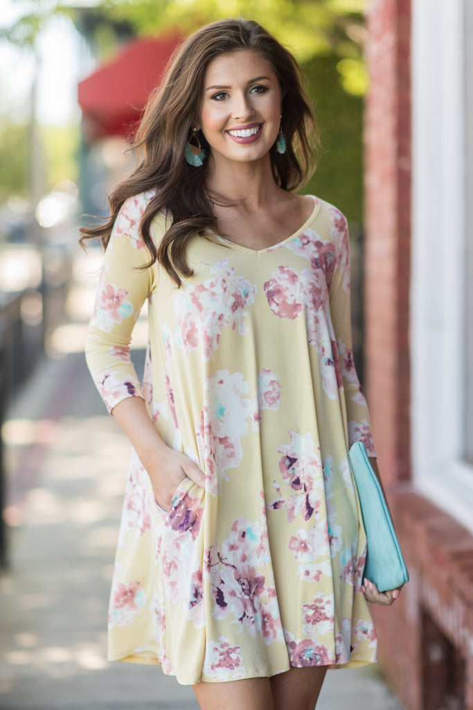 Where I'm Supposed To Be Dress, Light Mustard – The Mint Julep Boutique