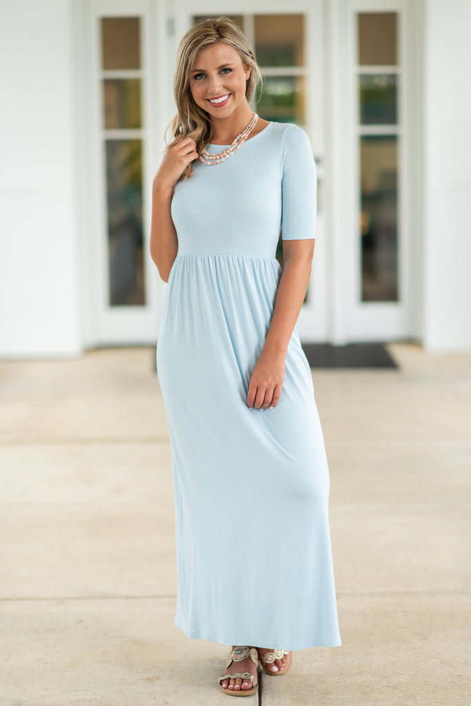 On The Lookout Maxi Dress, Baby Blue