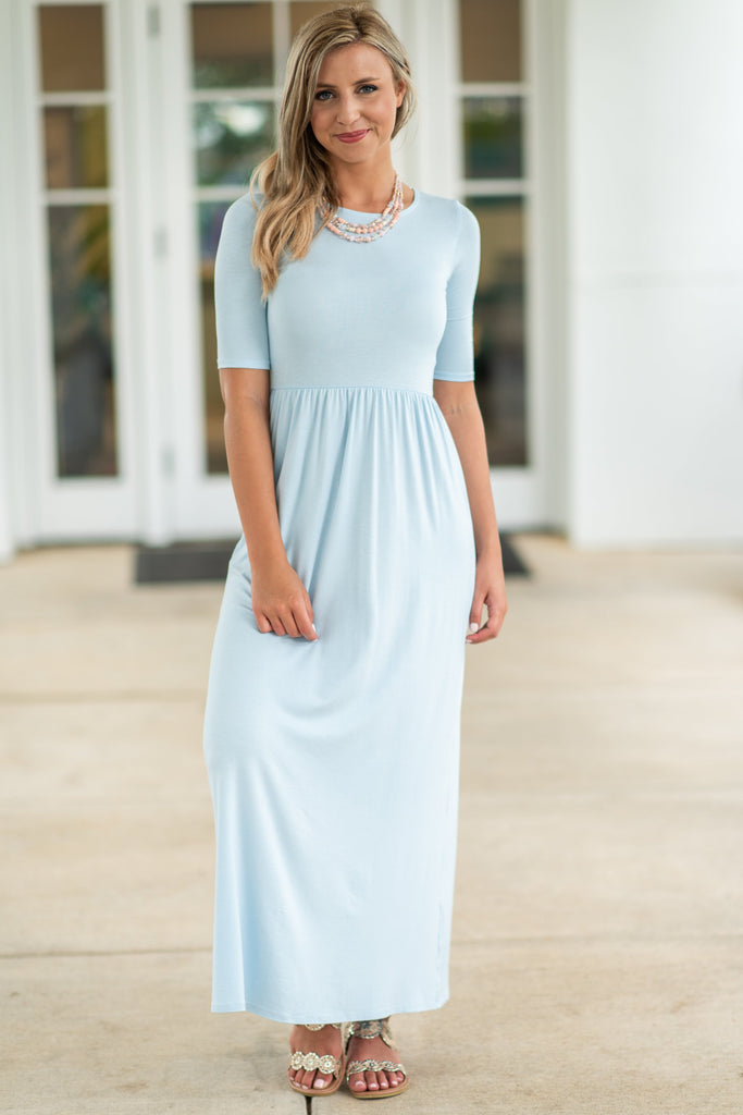 On The Lookout Maxi Dress, Baby Blue