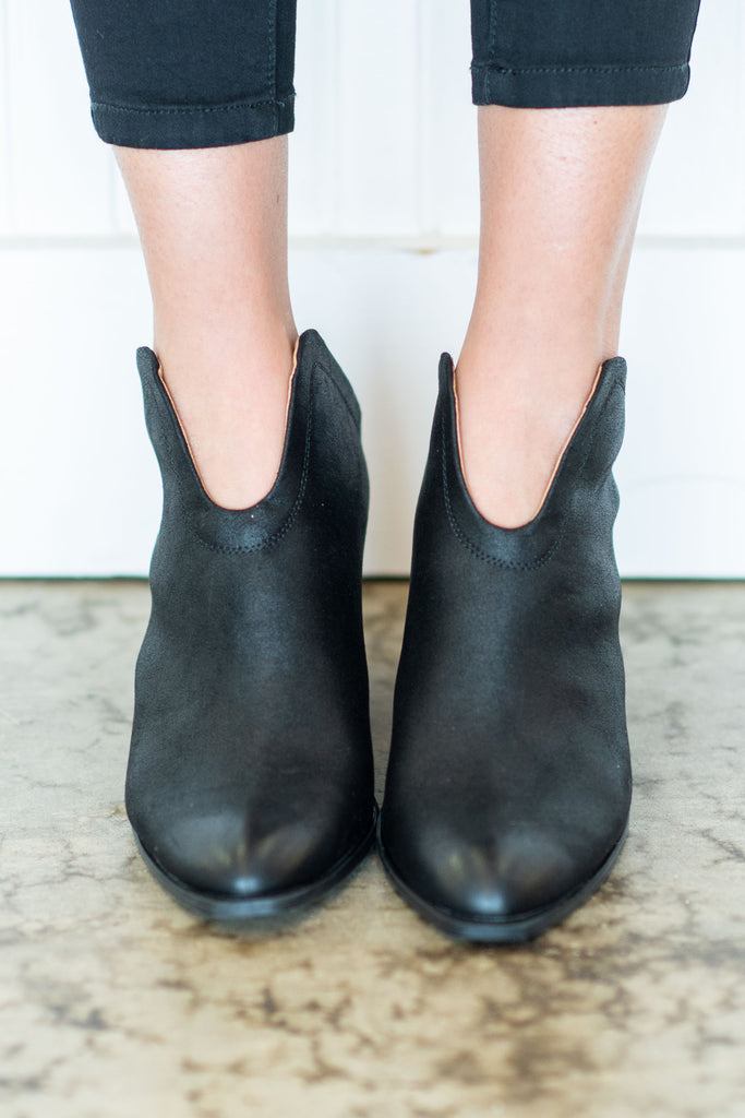 There For You Mule Booties, Black