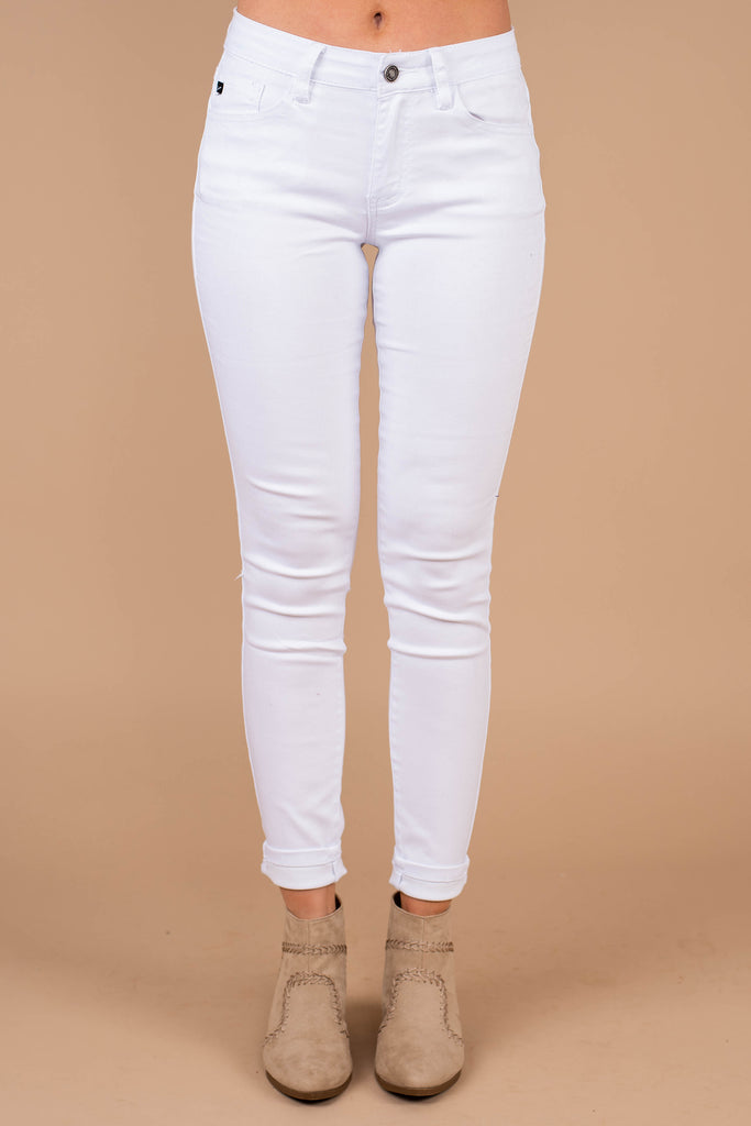 Call You Back White Skinny Jeans - Classic White Jeans – Shop The Mint