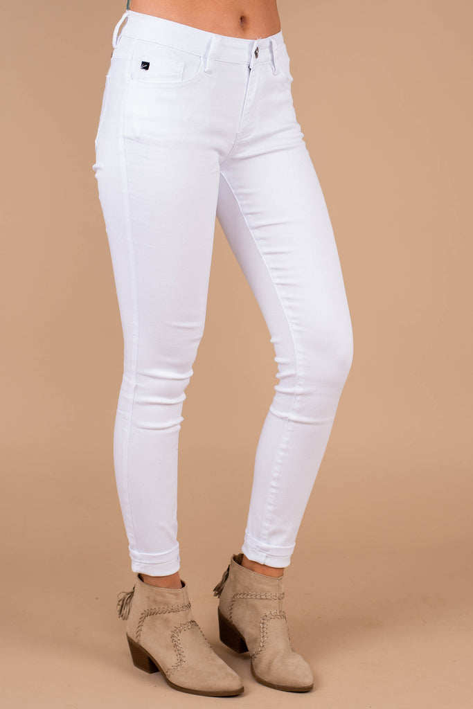 Call You Back White Skinny Jeans - Classic White Jeans – Shop The Mint