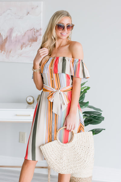 The Tayler Dress, Blue-White – The Mint Julep Boutique