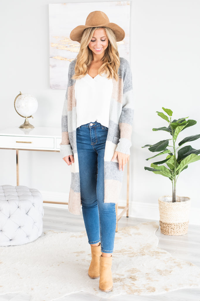 Long Cozy Pastel Multicolored Striped Cardigan $57 – The Mint Julep ...
