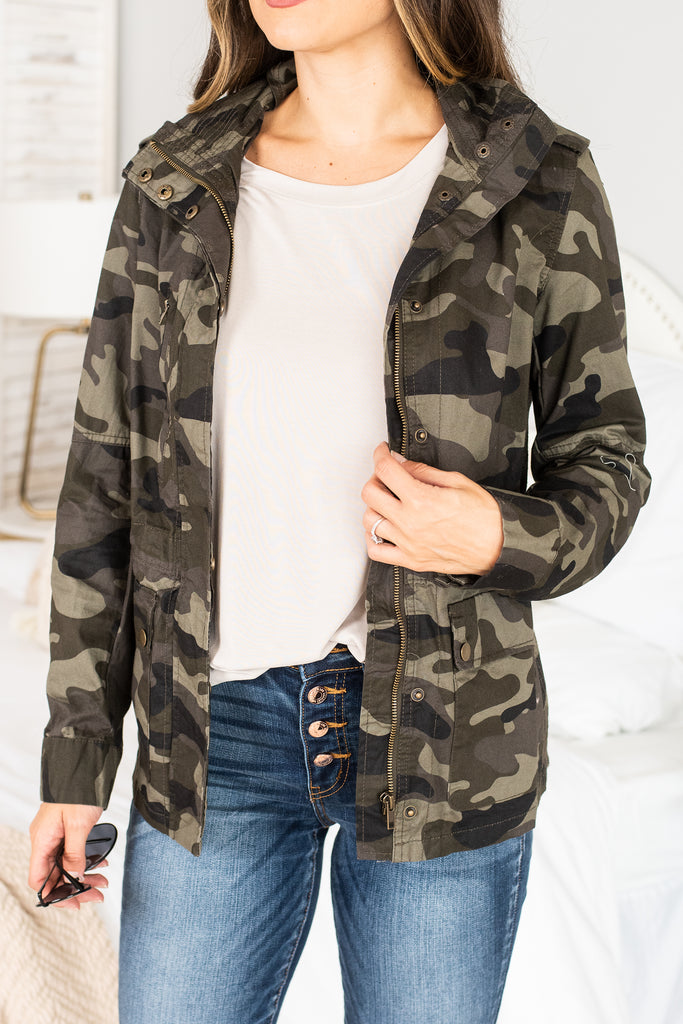Casual Cargo Olive Green Camo Jacket – The Mint Julep Boutique