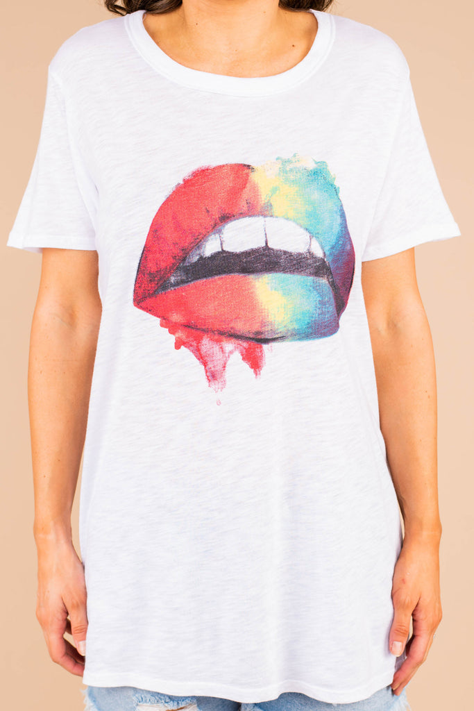 Taste The Rainbow White Graphic Tee – Shop The Mint