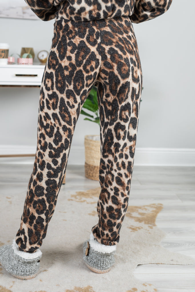 Comfy Mocha Brown Leopard Pajama Joggers - Pajama Pants – Shop The Mint