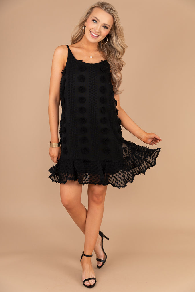 Unique Black Embellished Dress - Light Dress – Shop The Mint