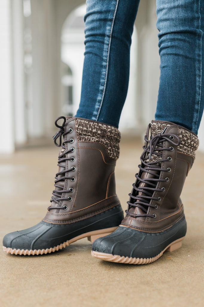 Warm And Cozy Brown Duck Boots - Snow Boots – Shop The Mint