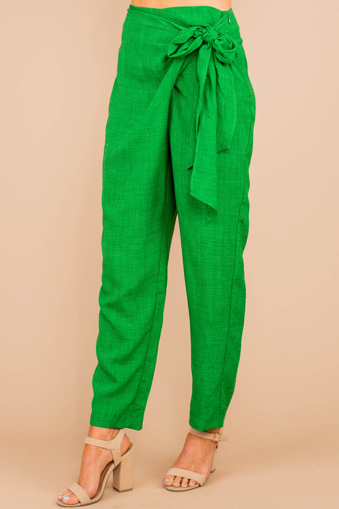 Chic Classy Green Wrap Pants - Boss Babe Pants – The Mint Julep Boutique