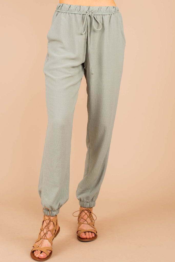 Comfy Cozy Sage Green Joggers - Lounge Pants – The Mint Julep Boutique