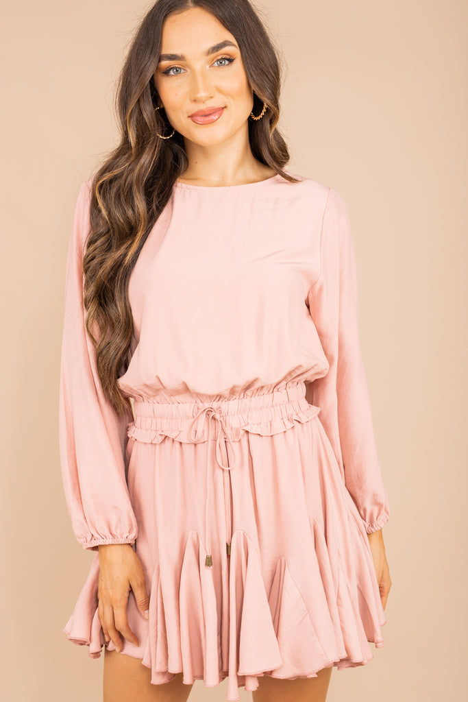 dusty pink summer dress