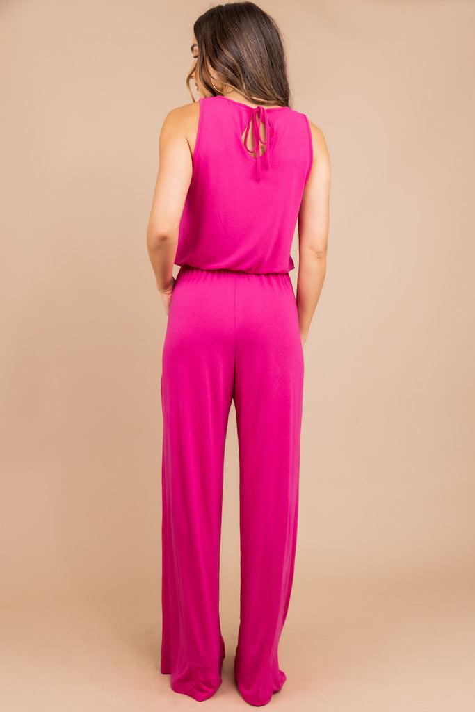 Classic Hot Pink Jumpsuit Trendy Womens Clothing – Shop The Mint