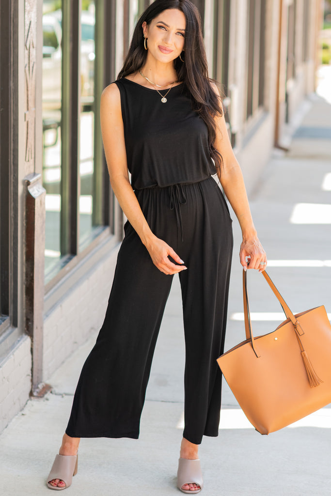 Chic Black Wide Leg Jumpsuit - Trendy Women's Boutique – Shop The Mint