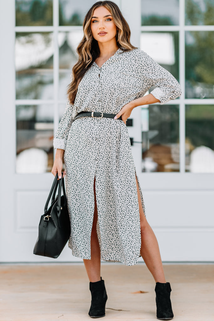 Chic Taupe Brown Leopard Midi Dress - Classic Looks – Shop The Mint