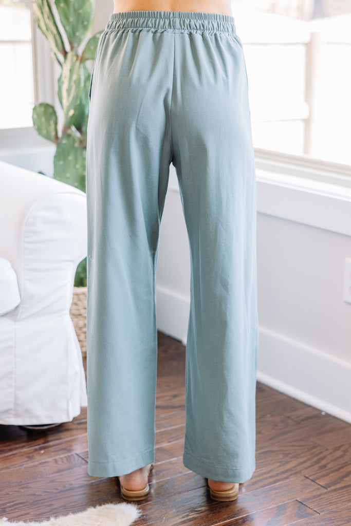 Cute Sage Green Linen Pants - Trendy Pants – Shop The Mint