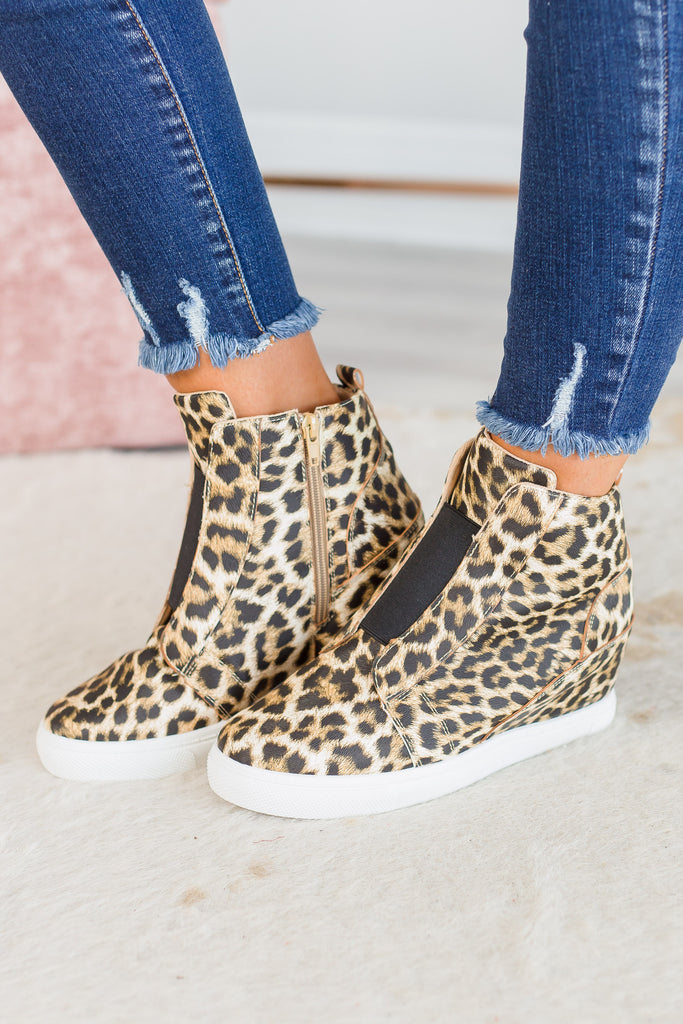 Trendy Sassy Brown Leopard Wedge Sneakers – The Mint Julep Boutique