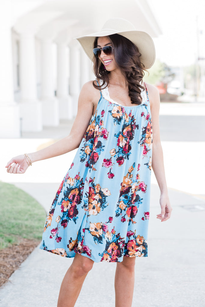 Living For Fun Dress, Faded Blue – The Mint Julep Boutique