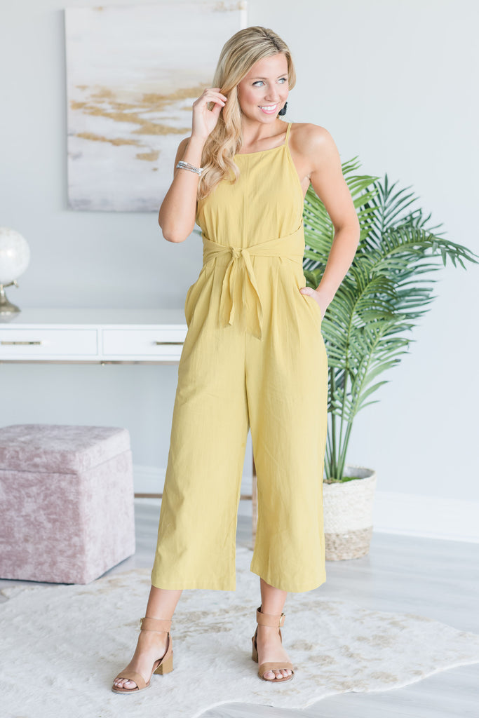 Stay Involved Jumpsuit, Mustard – The Mint Julep Boutique