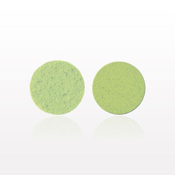 Green Round Compressed Cellulose Facial Sponges