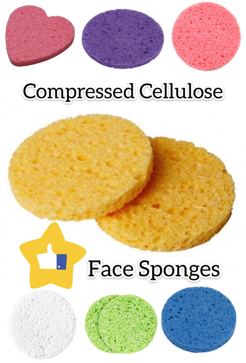 Variety (14-Pack) Multi-Color Compressed Cellulose Facial Cleansing Sponges