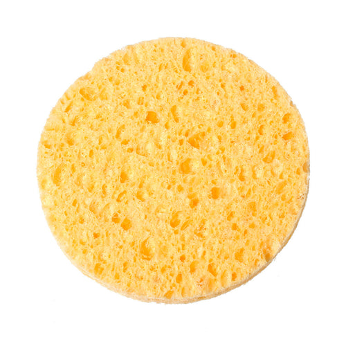 (6 - 5,000) Yellow Round Compressed Facial Sponges Natural Cellulose Face Sponges ⭐