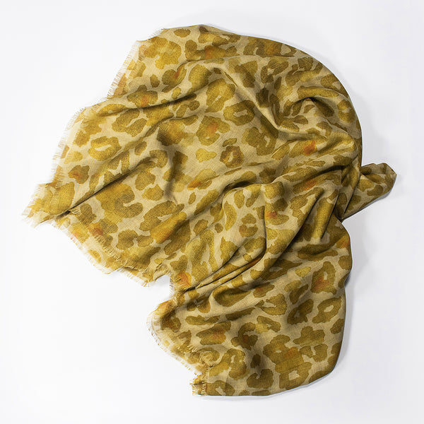 Aureum Leopard Silk Modal Scarf