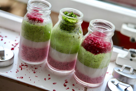 matcha chia pudding