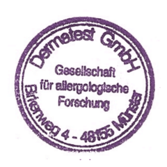 dermatest product certificate