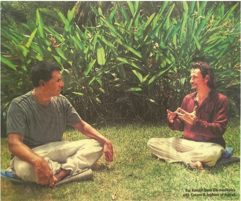 Caspar teaching meditation in India Newspaper Coverage