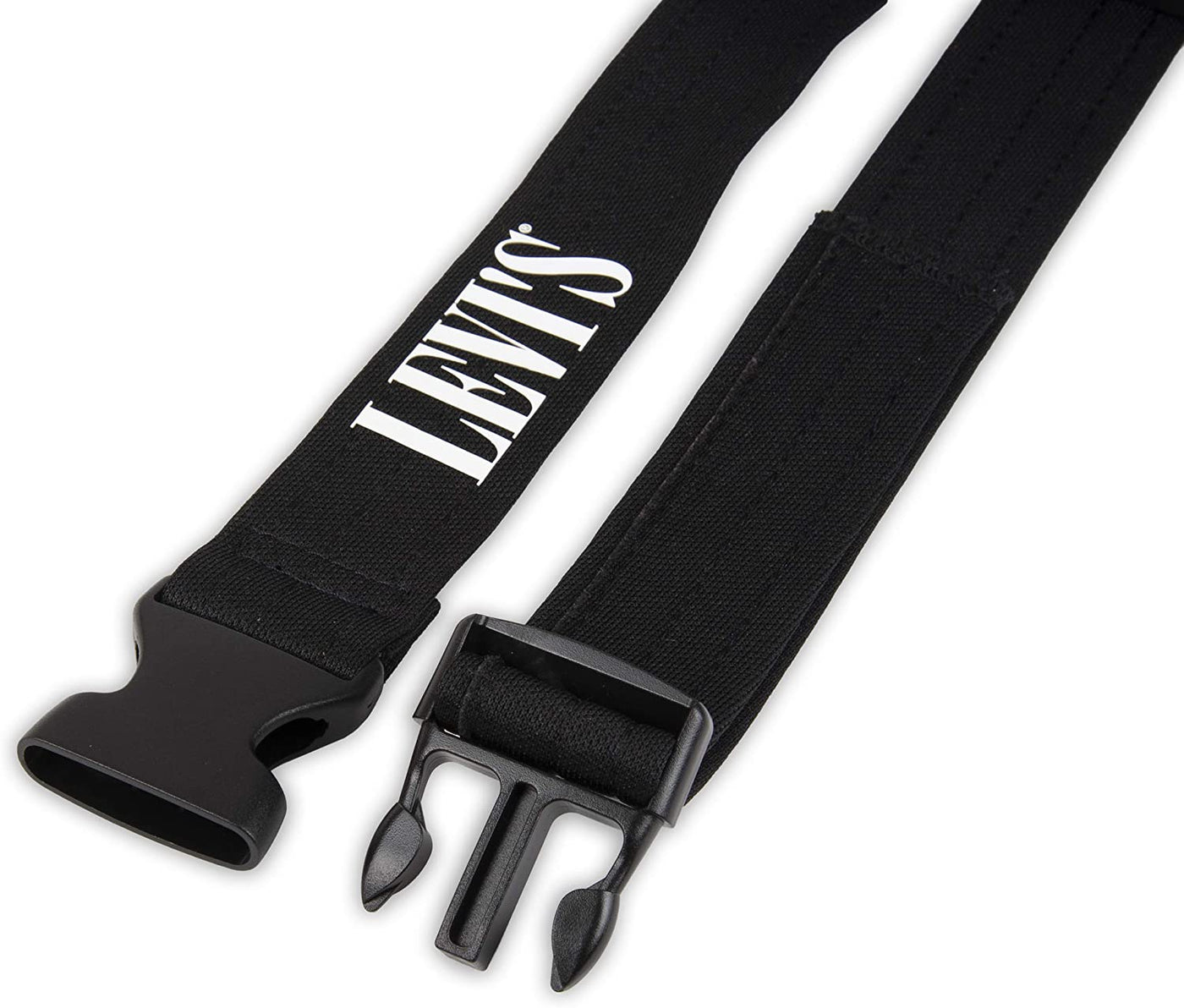 Levi's Men's 38MM Wide Military Web Fabric Belt Black