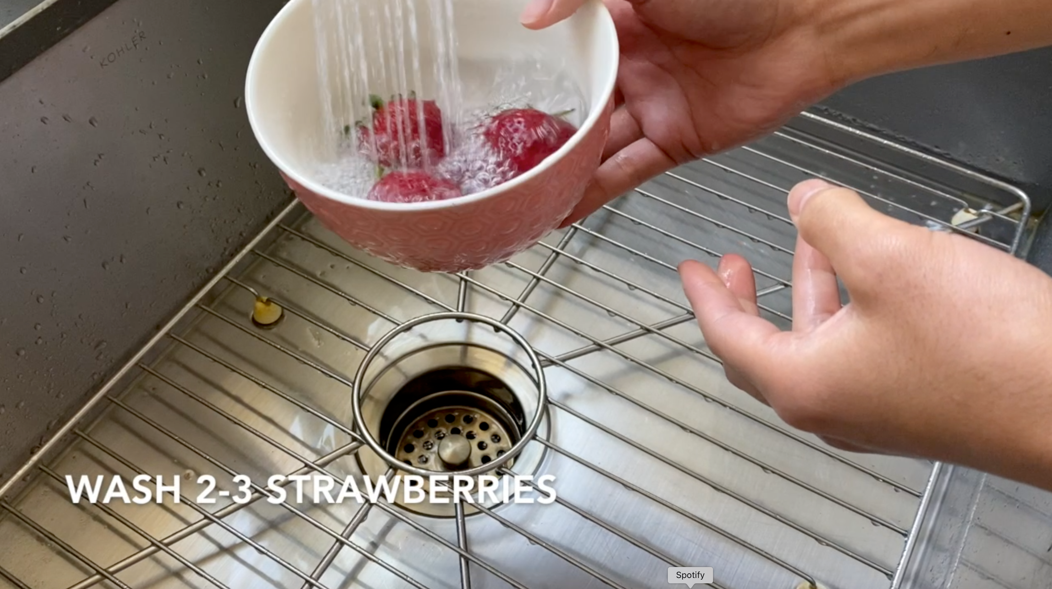 How to Make a Vegan Strawberry Matcha Latte - Step 1