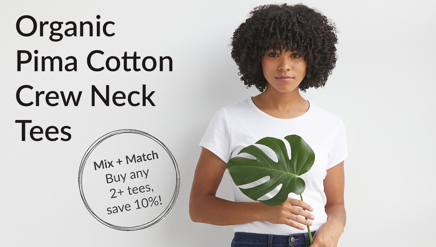 womens organic cotton crew neck t-shirts - fair trade crew neck tees