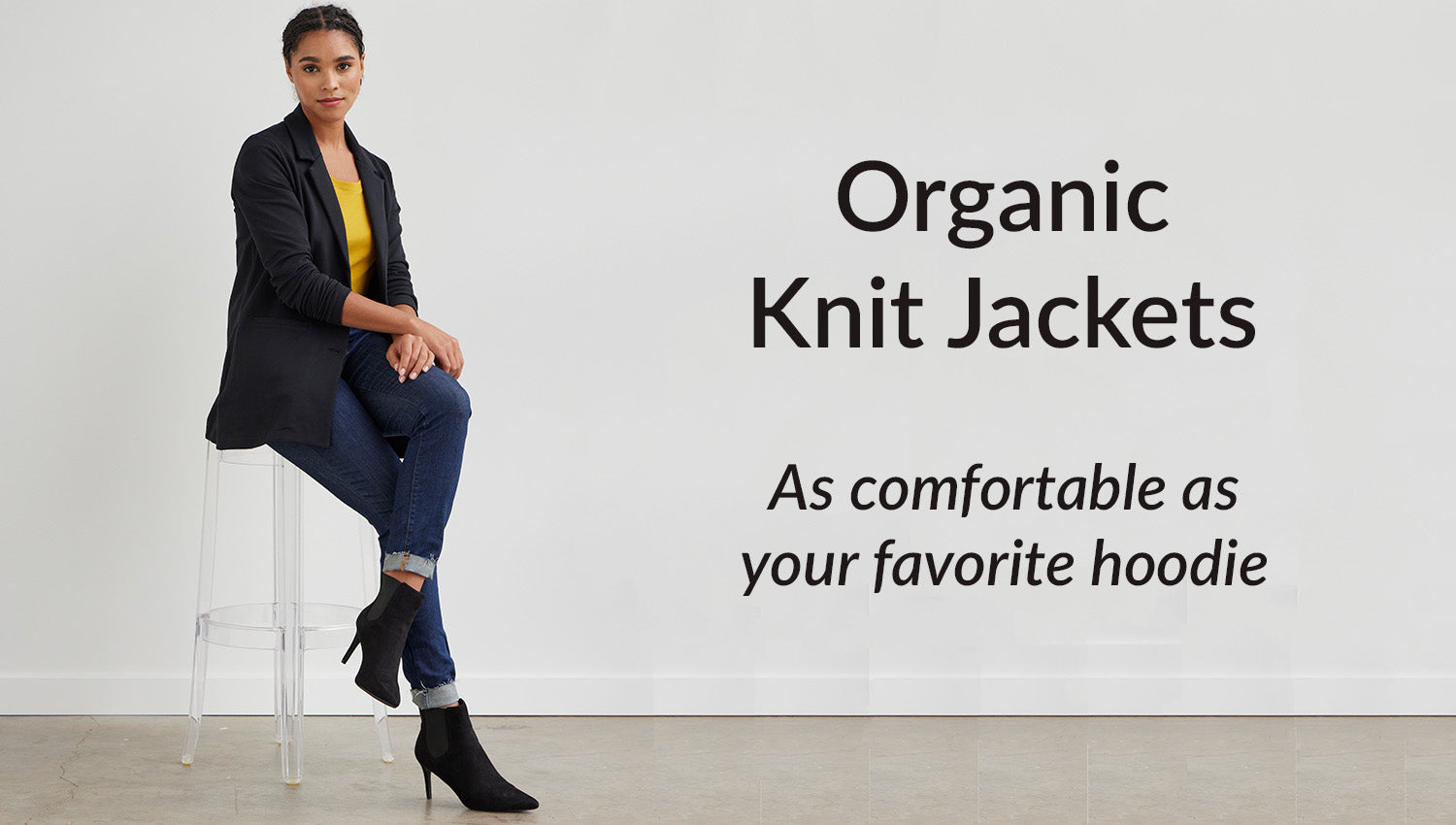 womens organic cotton knit blazers and jackets - ethically made fair trade jackets for women