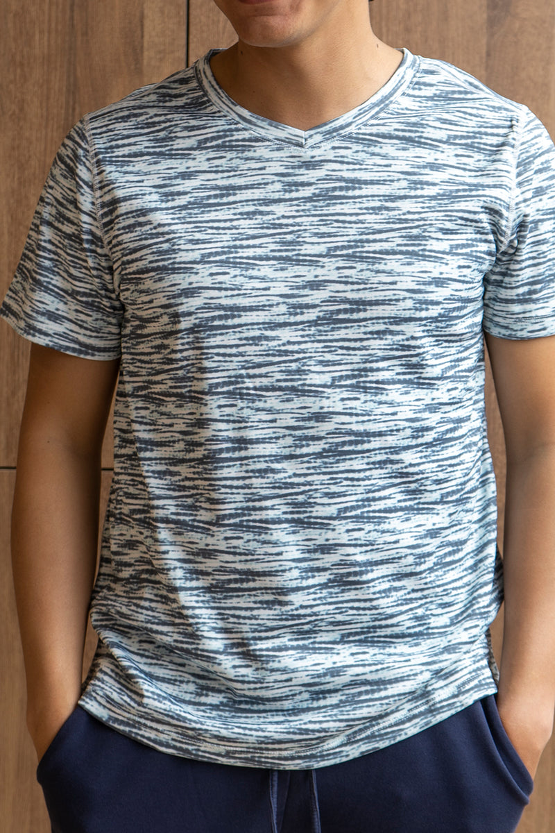 Men's Luxe Recycled V-neck T-shirt - Fair Indigo