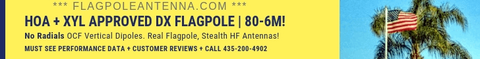 ham radio, dx flagpole, flagpole antenna, diy, hoa antenna, hoa, vertical, hf vertical, vertical dipole, 