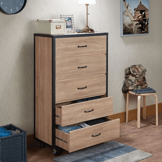 Traditional Cedar Chest with Carving and Bun Feet, Brown