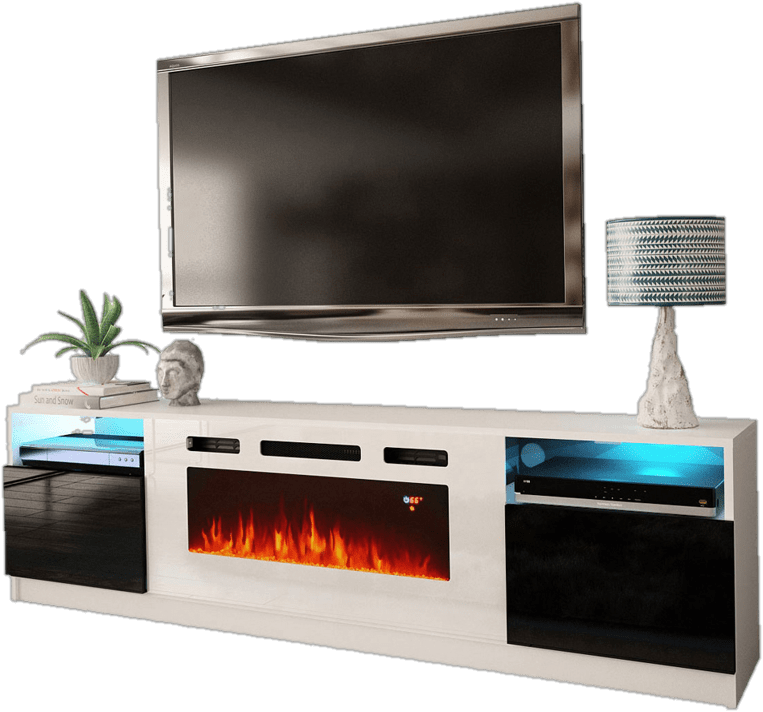 Delaine Tv Stand For Tvs Up To 88 With Electric Fireplace Included