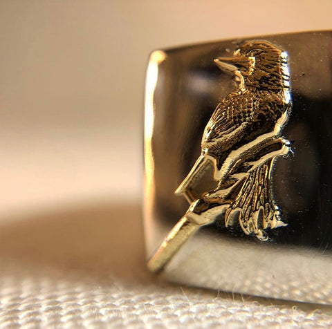 Kookaburra Signet Ring